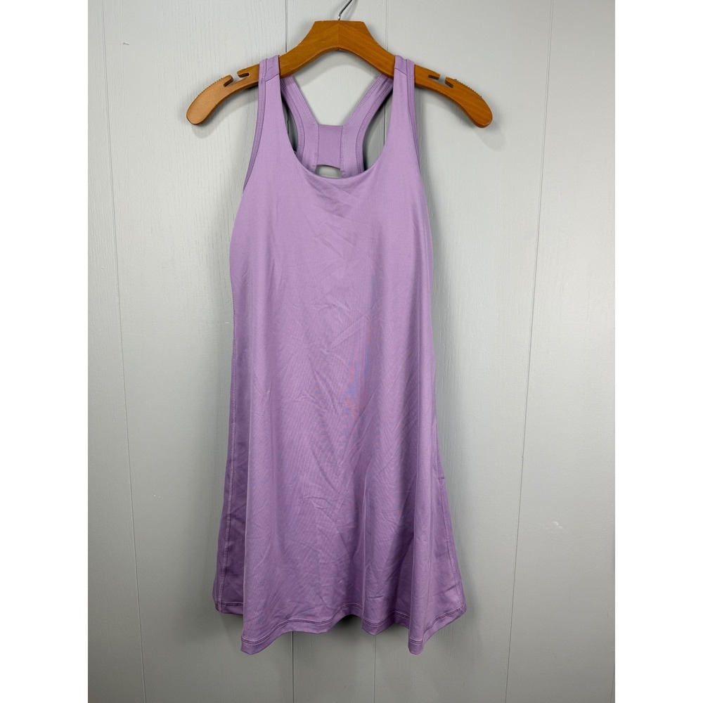 Ideology Womens XS Purple Racerback Active Dress Built-in Shorts Pockets New